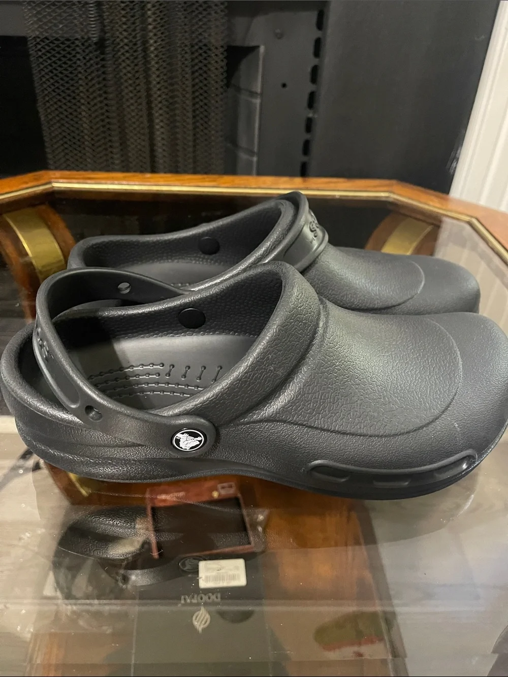 CROCS Men's Black Slip-On Clog with Pivoting Heel Strap